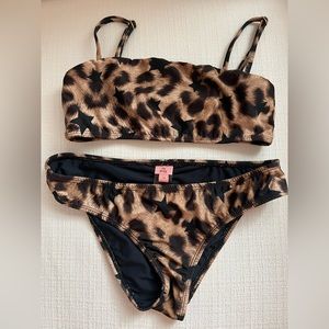 PQ kids Gigi leopard print two piece bikini - size 16